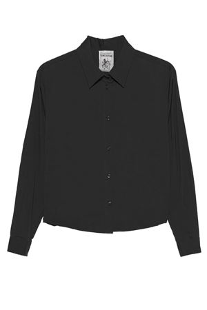 Black cotton poplin shirt SEMI COUTURE | Y5WK08Y690